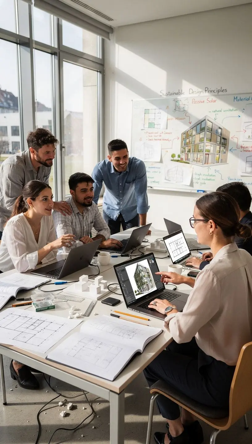 Ein virtuelles Klassenzimmer mit Teilnehmern, die an einem Online-Architekturtraining teilnehmen.