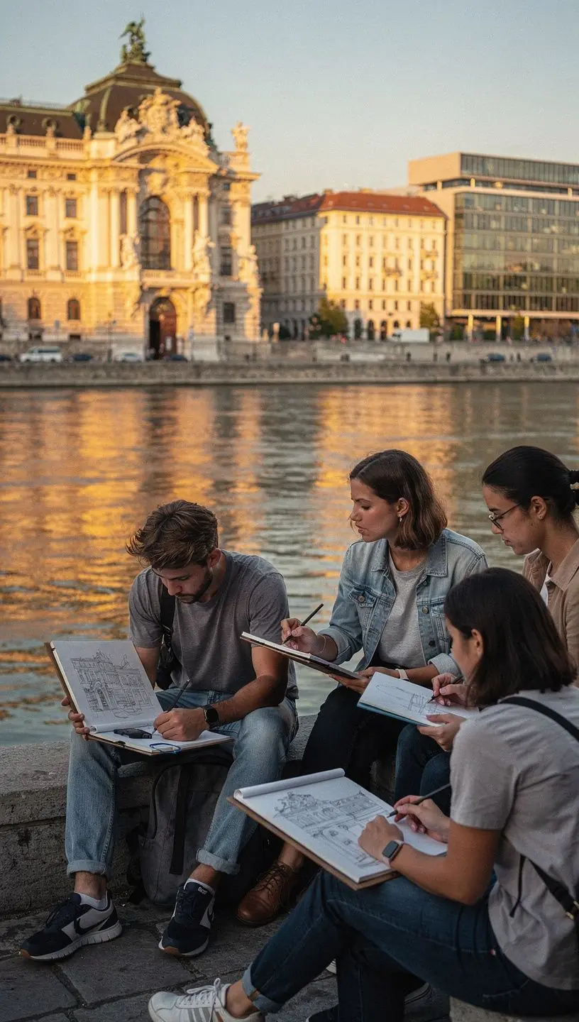 Ein Student, der am Computer an einem technischen Zeichnungsprojekt in CAD arbeitet.